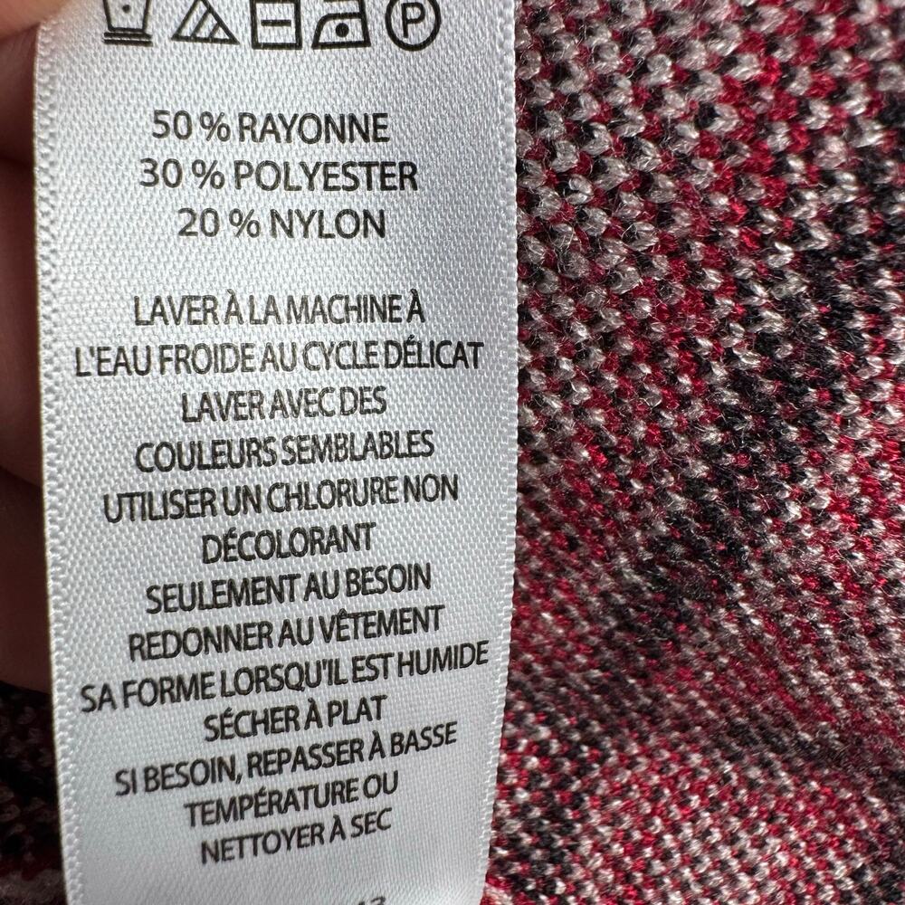 TAHARI Plaid Sweater Knit Shift Dress Beige Academia Old Money NWT Preppy Large - Picture 8 of 10